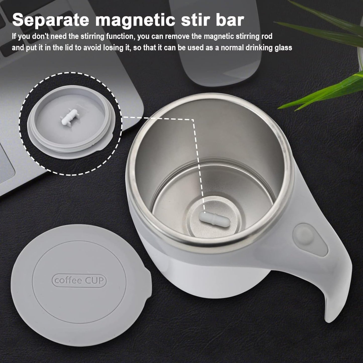 Automatic Magnetic Stirring Coffee Mug, Self Stirring Coffee Mug, Rechargeable Automatic Stirring Coffee Mug Office, Electric High Speed Mixing Cup Household for Coffee Milk Tea