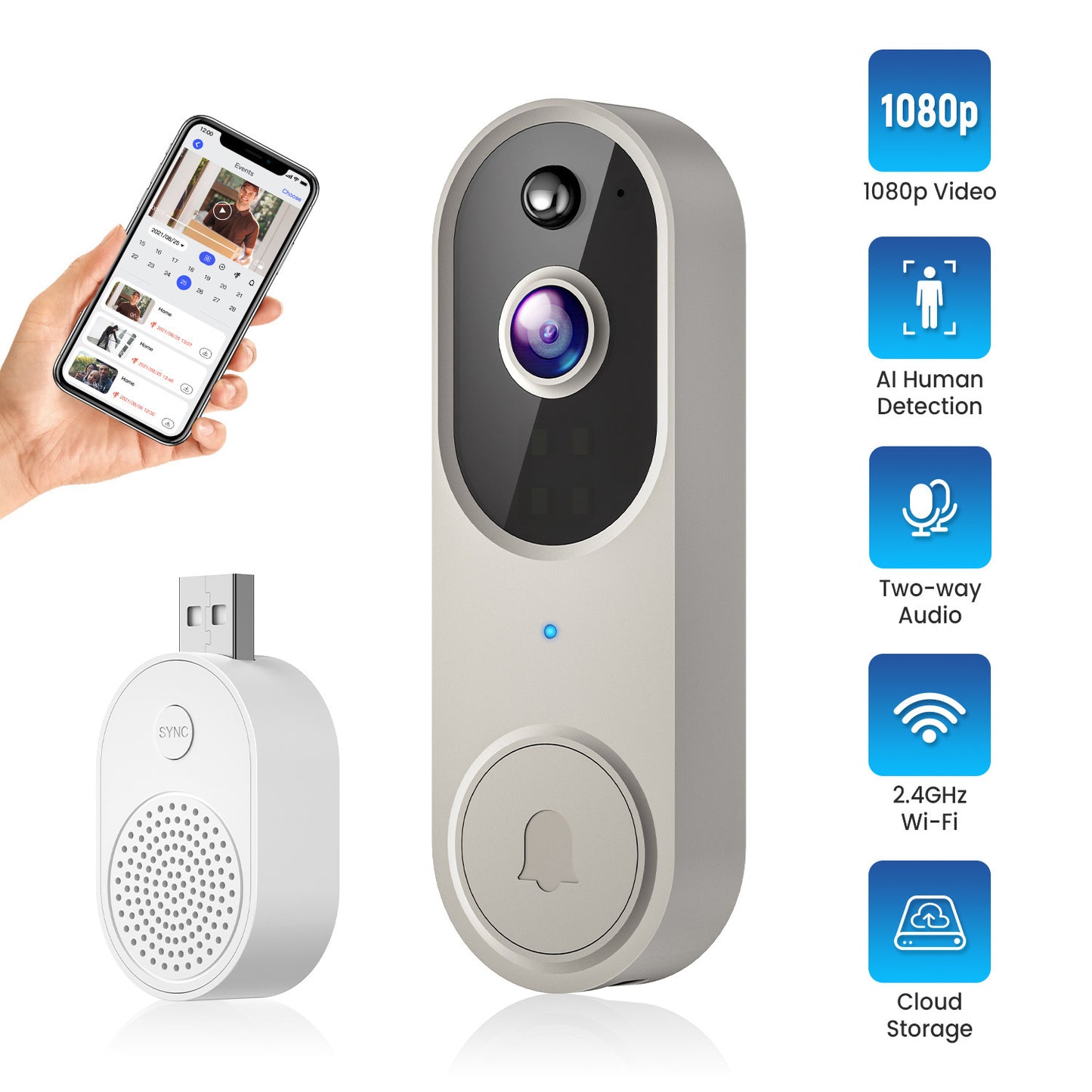 WizDoor WiFi Wireless Doorbell