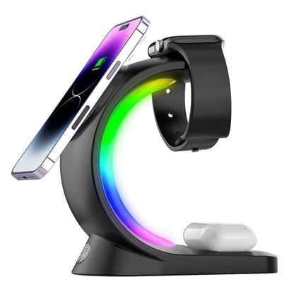 AuraMag 3-in-1 Magnetic Wireless Charging Station
