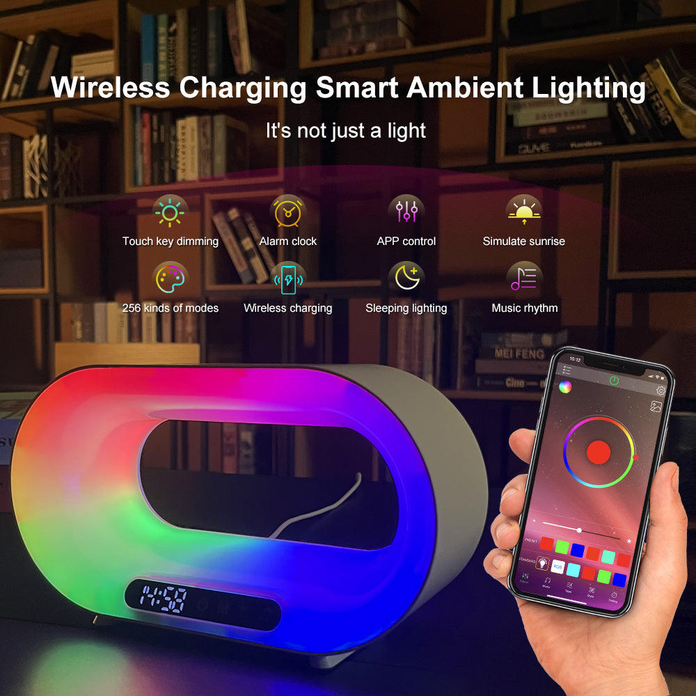Reloj despertador con carga inalámbrica 3 en 1 GlowSync