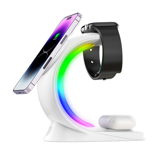AuraMag 3-in-1 Magnetic Wireless Charging Station