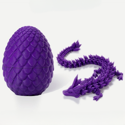3D Printed Dragon Egg, Mystery Crystal Dragon Egg Fidget Toys Surprise, Easter Eggs Articulated Crystal Dragon Eggs with Dragon Inside