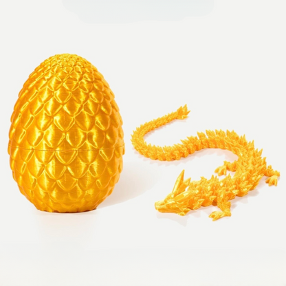 3D Printed Dragon Egg, Mystery Crystal Dragon Egg Fidget Toys Surprise, Easter Eggs Articulated Crystal Dragon Eggs with Dragon Inside