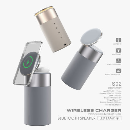ChargerBeam 3 In 1 Multi-Function Wireless Charging Bluetooth Speaker (iPhone And AirPods)