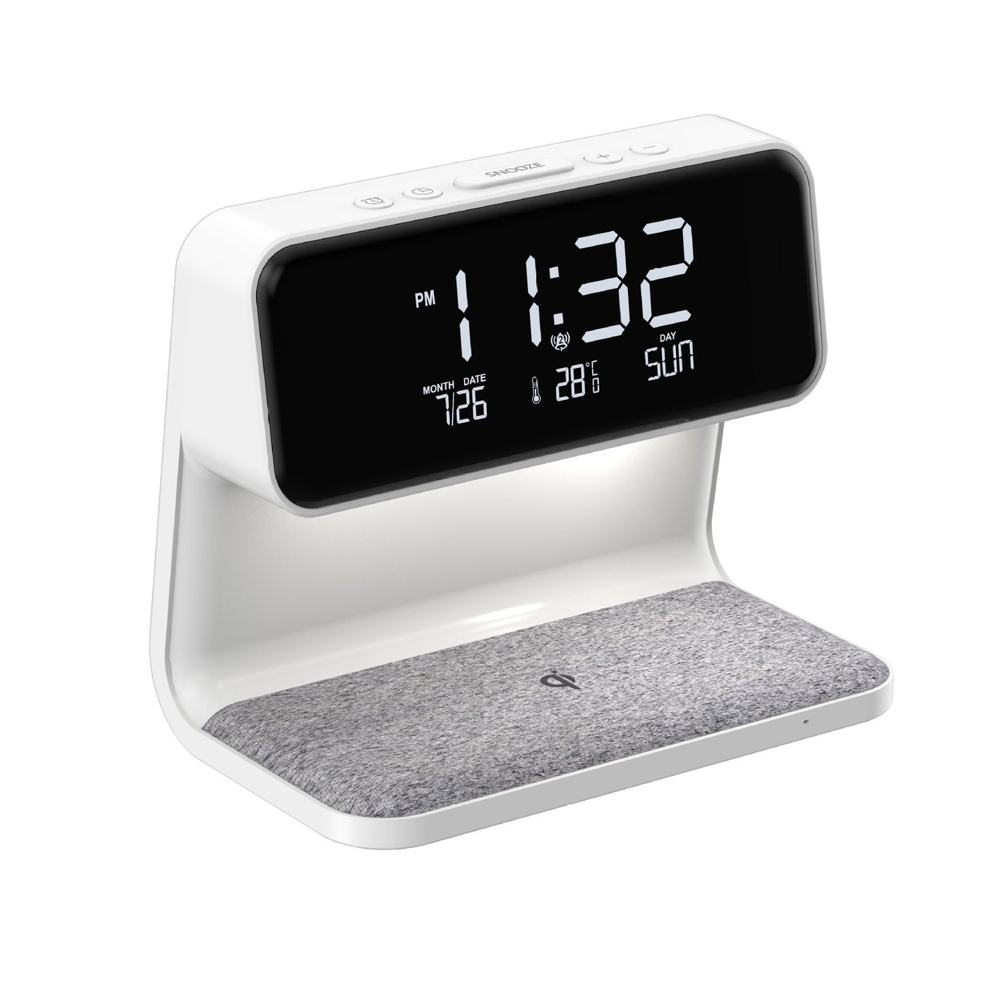 Reloj despertador con carga inalámbrica 3 en 1 BedGlow