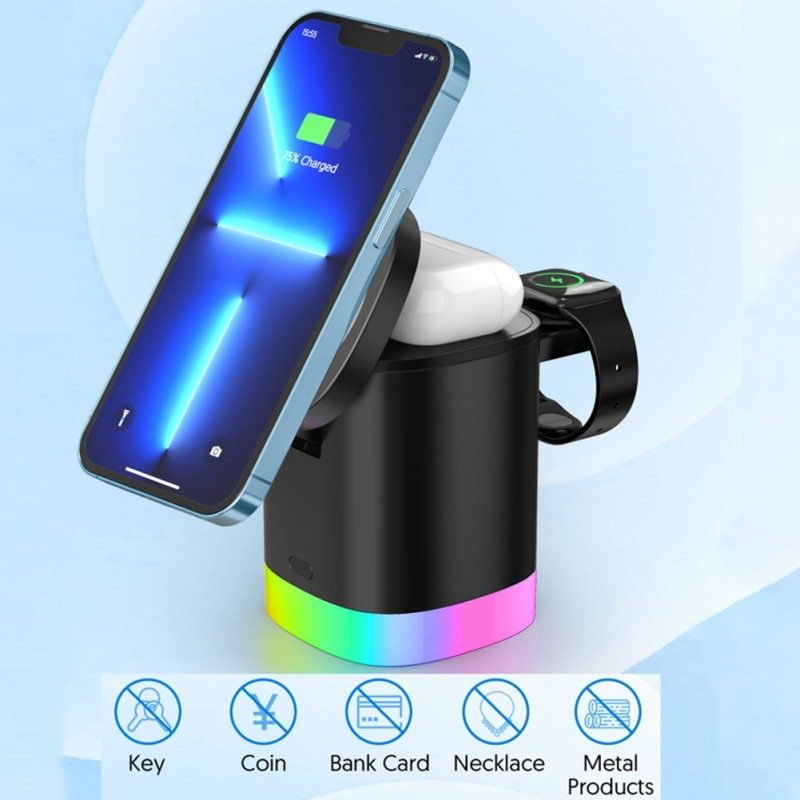 VoltMag 3-in-1 RGB Magnetic Wireless Charging Station