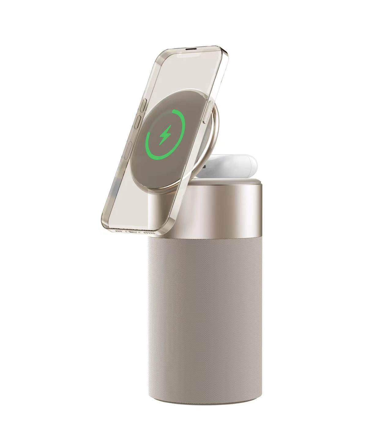 ChargerBeam 3 In 1 Multi-Function Wireless Charging Bluetooth Speaker (iPhone And AirPods)