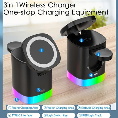 VoltMag 3-in-1 RGB Magnetic Wireless Charging Station