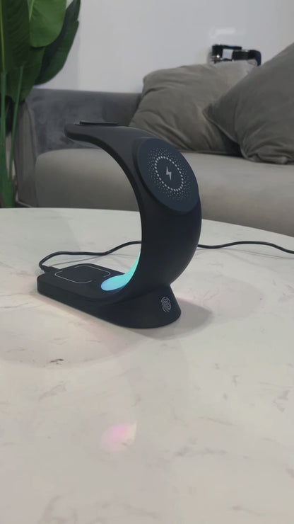 AuraMag 3-in-1 Magnetic Wireless Charging Station